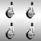 Service Caster 5 Inch 316SS Black Poly Swivel 1-5/8 Inch Expanding Stem Caster Set Brake SCC SCC-SS316EX20S514-PPUB-BLK-TLB-158-4 - alternate 2